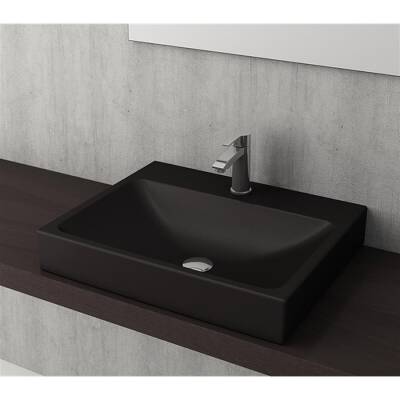 Bocchi Scala Tezgah Üstü Lavabo 60 cm Mat Siyah 1077-004-0126 - BOCCHI (1)