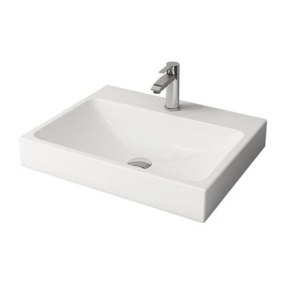 Bocchi Scala Tezgah Üstü Lavabo 60 cm Parlak Beyaz 1077-001-0126 - BOCCHI