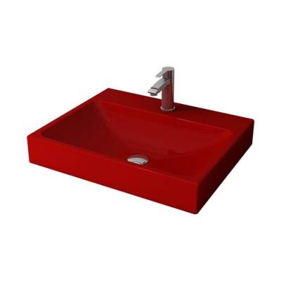 Bocchi Scala Tezgah Üstü Lavabo 60 cm Parlak Kırmızı 1077-019-0126 - BOCCHI