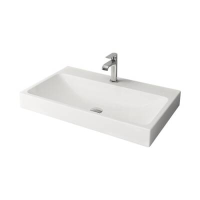 Bocchi Scala Tezgah Üstü Lavabo 80 cm Parlak Beyaz 1078-001-0126 - BOCCHI