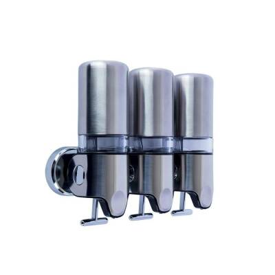 Bocchi Sıvı Sabunluk Üçlü 450 ml X3 Mat Paslanmaz Çelik 3052 0003 - BOCCHI