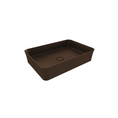 Bocchi Slim Line Dikdörtgen Lavabo 55x38 cm Mat Bronz - BOCCHI