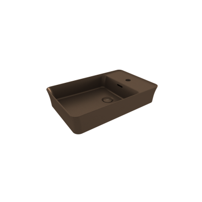 Bocchi Slim Line Dikdörtgen Lavabo 60x38 cm Mat Bronz - BOCCHI