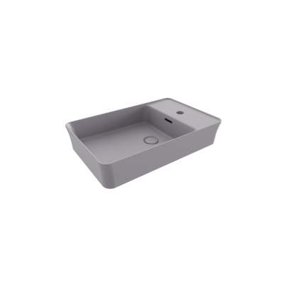 Bocchi Slim Line Dikdörtgen Lavabo 60x38 cm Mat Gri - BOCCHI