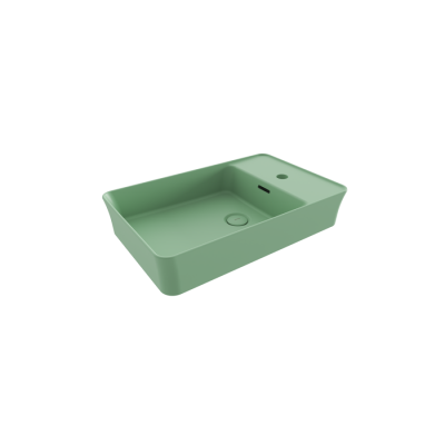 Bocchi Slim Line Dikdörtgen Lavabo 60x38 cm Mat Mint Yeşil - BOCCHI