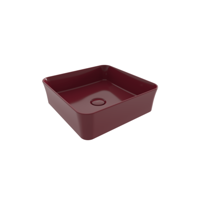 Bocchi Slim Line Kare Lavabo 38x38 cm P.Burgonya Bordosu - BOCCHI
