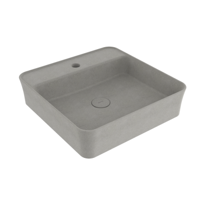 Bocchi Slim Line Kare Lavabo 45x45 cm Mat Beton - BOCCHI