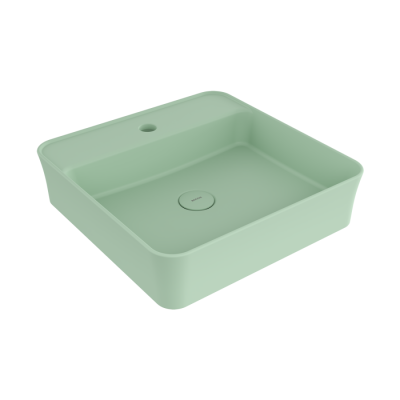 Bocchi Slim Line Kare Lavabo 45x45 cm Mat Mint Yeşil - BOCCHI