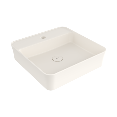 Bocchi Slim Line Kare Lavabo 45x45 cm Parlak Bisküvi - BOCCHI
