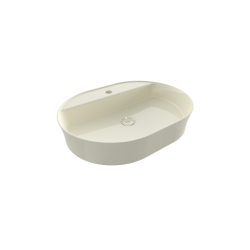 Bocchi Slim Line Oval 60x45 cm Parlak Bisküvi - 1