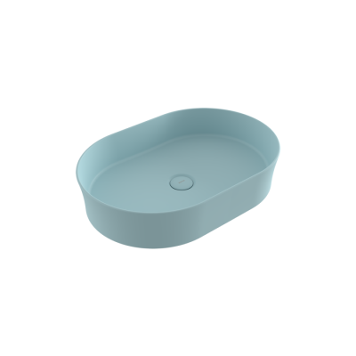 Bocchi Slim Line Oval Lavabo 55x38 cm Mat Buz Mavisi - BOCCHI