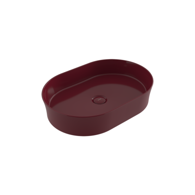 Bocchi Slim Line Oval Lavabo 55x38 cm P.Burgonya Bordosu - BOCCHI