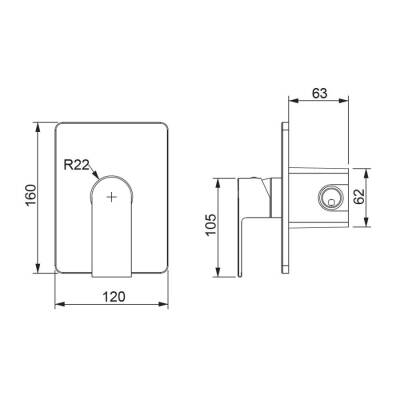 Bocchi Smart Ankastre Duş Bataryası Mat Siyah 1012 0042 AB - BOCCHI (1)
