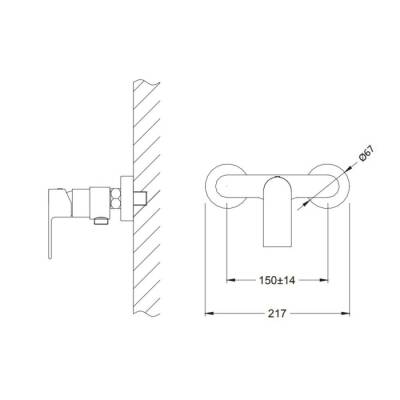 Bocchi Smart Tek Kollu Duş Bataryası Krom 1012 0022 - BOCCHI (1)