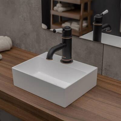 Bocchi Sottile Slim Line Batarya Banklı Lavabo 30 Cm Parlak Beyaz 1470-001-0126 - BOCCHI (1)