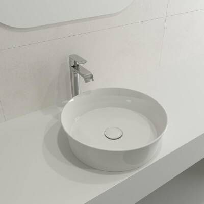 Bocchi Sottile Slim Line Çanak Lavabo 38 Cm Parlak Beyaz 1478-001-0125 - BOCCHI (1)