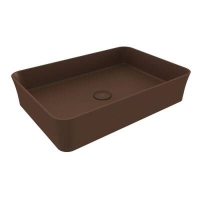 Bocchi Sottile Slim Line Çanak Lavabo 55 Cm Mat Kahverengi 1476-025-0125 - BOCCHI