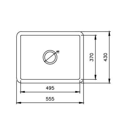 Bocchi Sotto 55 cm Mutfak Eviyesi Mat Gri - BOCCHI (1)