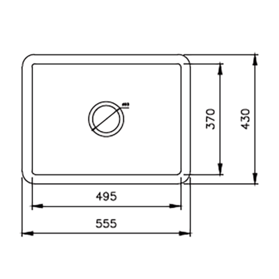 Bocchi Sotto 55 cm Mutfak Eviyesi Parlak Bisküvi - BOCCHI (1)