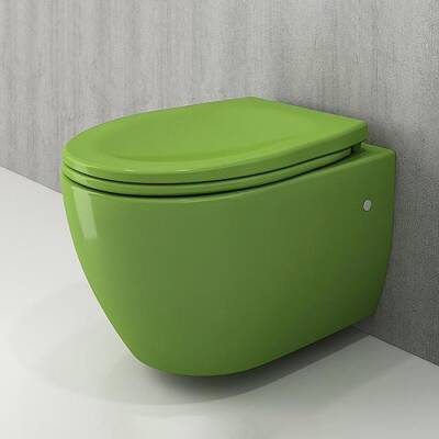 Bocchi Speciale Jet Flush Asma Klozet Fıstık Yeşil Kapak Hariç 1171-022-0128 - BOCCHI