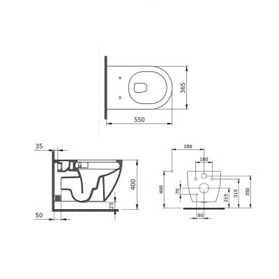 Bocchi Speciale Jet Flush Asma Klozet Mat Kaşmir Kapak Hariç 1171-011-0128 - BOCCHI (2)