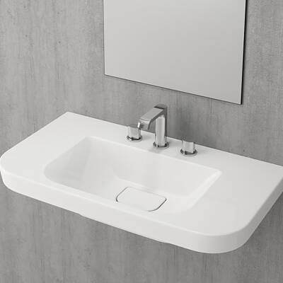 Bocchi Speciale Lavabo 85 cm Parlak Beyaz 1449-061-0126 - BOCCHI (1)