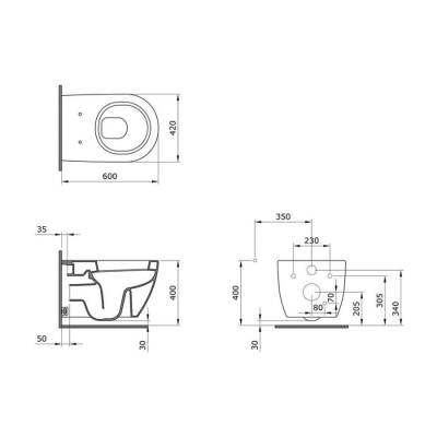 Bocchi Speciale XL Asma Klozet Mat Yeşil Kapak Hariç 1167-027-0128 - BOCCHI (1)
