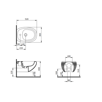 Bocchi Strata Asma Bide Parlak Beyaz - BOCCHI (1)