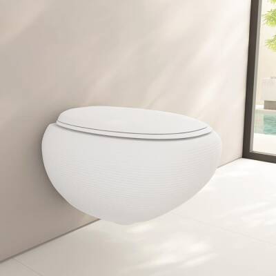 Bocchi Strata Asma Klozet Rimless Mat Beyaz Kapak Hariçtir 1412-002-0128 - BOCCHI (1)