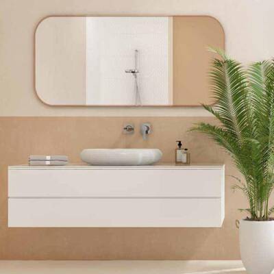 Bocchi Strata Çanak Lavabo 50 cm Parlak Beyaz 1414-001-0125 - BOCCHI (1)