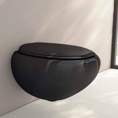 Bocchi Strata Rimless Asma Klozet Kanalsız Parlak Siyah Kapak Hariçtir 1412-005-0128 - BOCCHI (1)