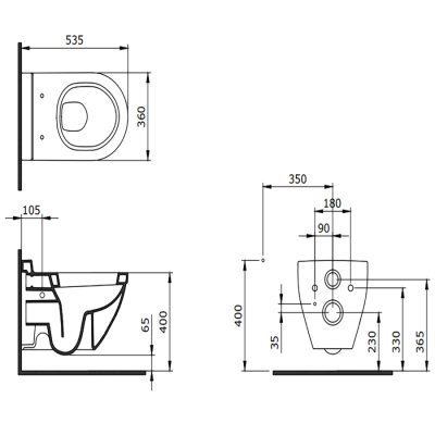 Bocchi Taormina Arch Asma Klozet Mat Petrol Mavisi - BOCCHI (1)
