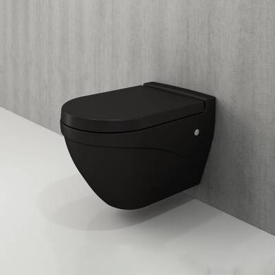 Bocchi Taormina Arch Asma Klozet Mat Siyah Kapak Hariç 1012-004-0128 - BOCCHI (1)