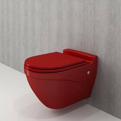 Bocchi Taormina Arch Asma Klozet Parlak Kırmızı Kapak Hariç 1012-019-0128 - BOCCHI (2)