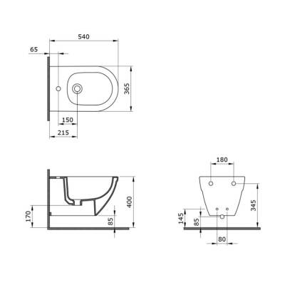 Bocchi Taormina Arch Bide Asma Mat Kaşmir 1121-011-0120 - BOCCHI (2)