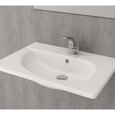 Bocchi Taormina Arch Etajerli Lavabo, 65 cm, Parlak Beyaz 1009-001-0126 - BOCCHI (1)