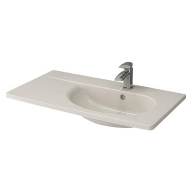 Bocchi Taormina Arch Etajerli Lavabo 86 cm Parlak Bisküvi 1020-014-0126 - BOCCHI