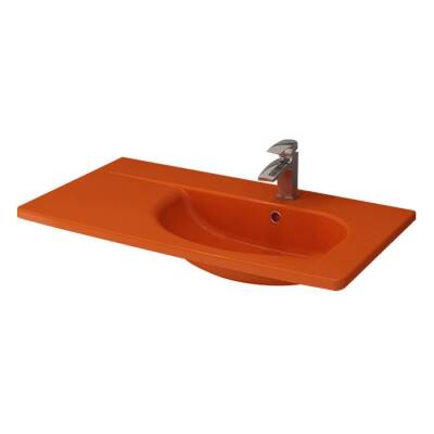 Bocchi Taormina Arch Etajerli Lavabo 86 cm Parlak Turuncu 1020-012-0126 - BOCCHI