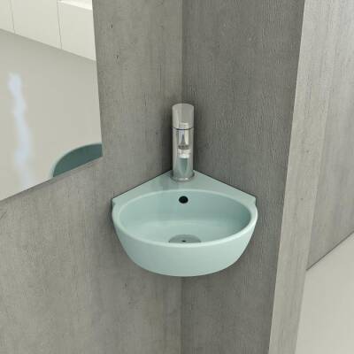 Bocchi Taormina Arch Köşe Lavabo 30 cm Mat Buz Mavi 1392-029-0126 - BOCCHI