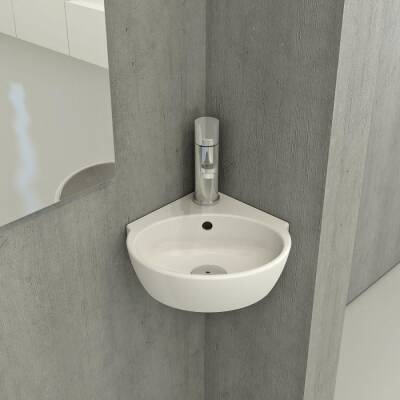 Bocchi Taormina Arch Köşe Lavabo 30 cm Parlak Beyaz 1392-001-0126 - BOCCHI