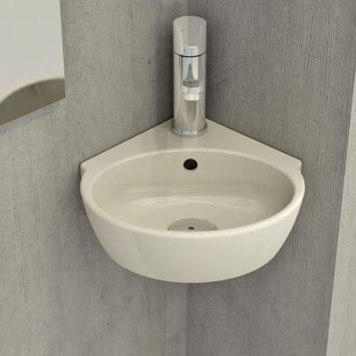 Bocchi Taormina Arch Köşe Lavabo 30 cm Parlak Bisküvi 1392-014-0126 - BOCCHI