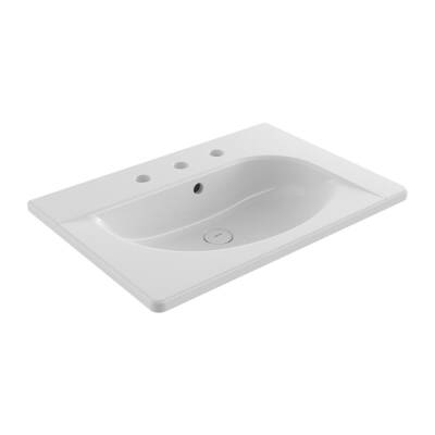 Bocchi Taormina Arch Lavabo Üç Armatür Delikli 65 Cm Parlak Beyaz 1009-001-0127 - BOCCHI