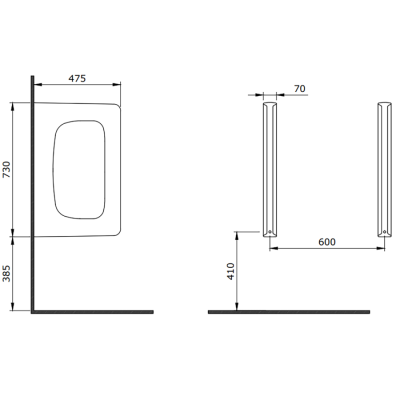Bocchi Taormina Arch Pisuvar Ara Bölme Mat Beton - BOCCHI (1)