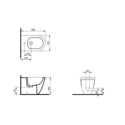 Bocchi Taormina Arch Yerden Bide 56 cm Mat Petrol Mavisi - BOCCHI (1)