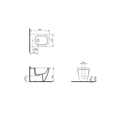 Bocchi Taormina Arch Yerden Bide 56 cm Parlak Burgonya Bordosu - BOCCHI (1)