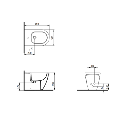 Bocchi Taormina Arch Yerden Bide 56 cm Parlak Mandalina Sarısı - BOCCHI (1)