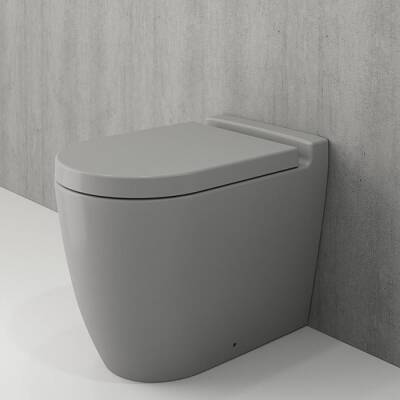 Bocchi Taormina Duvara Tam Dayalı Yerden Tek Klozet, Mat Gri 1301-006-0128 - BOCCHI (1)