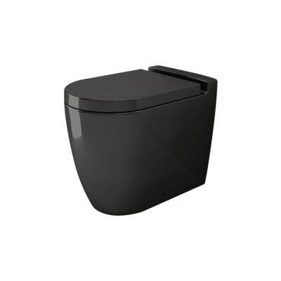 Bocchi Taormina Duvara Tam Dayalı Yerden Tek Klozet, Parlak Siyah 1301-005-0128 - BOCCHI