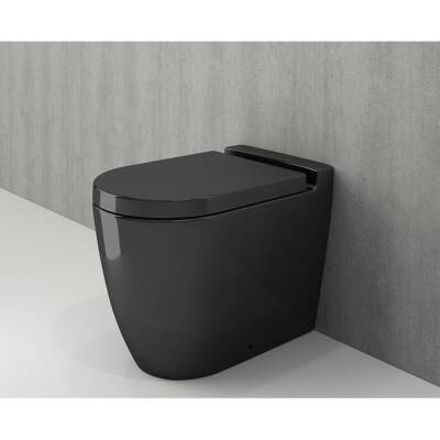 Bocchi Taormina Duvara Tam Dayalı Yerden Tek Klozet, Parlak Siyah 1301-005-0128 - BOCCHI (1)