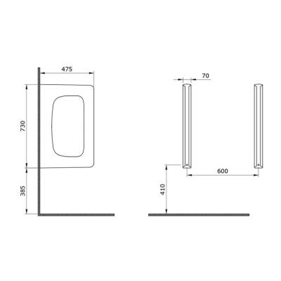 Bocchi Taormina Pisuvar Ara Bölme Mat Gri 1081-006-0120 - BOCCHI (2)